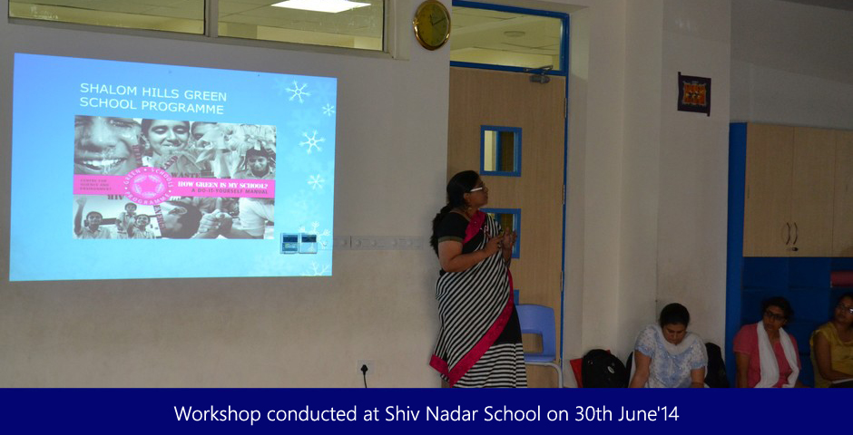 Workshop conducted at Shiv Nadar School on 30th June 14
