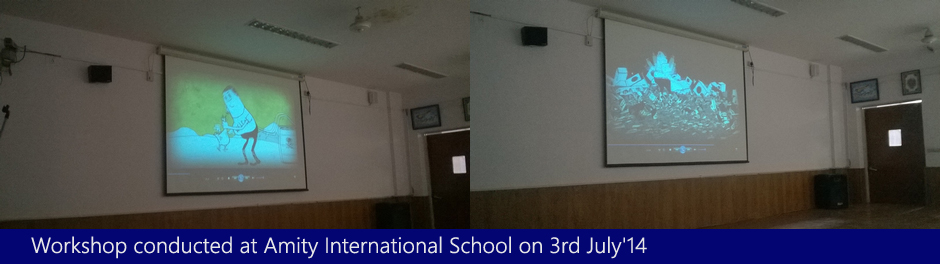 Workshop conducted at Amity International School